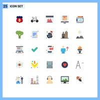 Universal Icon Symbols Group of 25 Modern Flat Colors of valentine product app computer user Editable Vector Design Elements