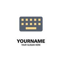 KeyBoard Typing Board Key Business Logo Template Flat Color vector