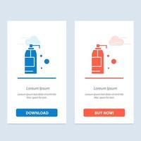 Cleaning Detergent Product  Blue and Red Download and Buy Now web Widget Card Template vector