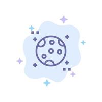 Astronomy Moon Space Blue Icon on Abstract Cloud Background vector