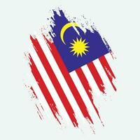 Colorful Malaysia grunge flag vector