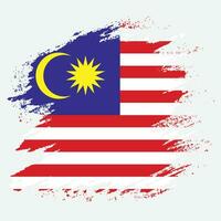 Brush effect Malaysia flag background vector