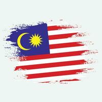 Malaysia grunge flag background vector