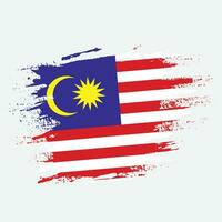 New grunge texture Malaysia flag vector