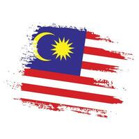 Professional Malaysia grunge flag vector