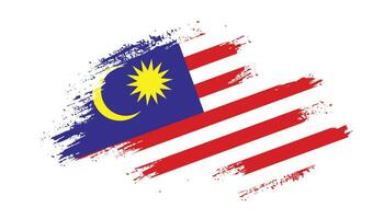 Texture effect Malaysia flag vector