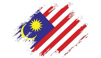 Hand paint Malaysia flag vector
