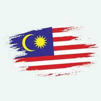 colorido, grunge, textura, malasia, vendimia, bandera vector