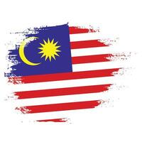 Splash Malaysia grunge flag vector