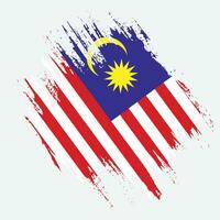 malasia cepillo grunge bandera vector