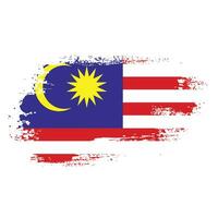 New creative Malaysia grunge flag vector