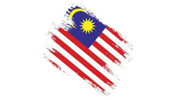 Resumen colorido malasia grunge textura bandera vector