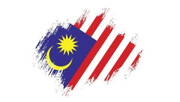 Faded distressed Malaysia flag vector