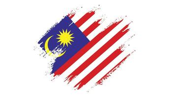 New Malaysia faded grunge flag vector