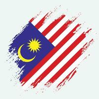 Malaysia grunge flag vector