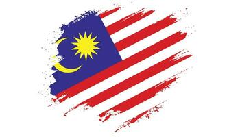 Professional abstract grunge Malaysia flag vector