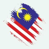 Faded grungy style Malaysia flag vector