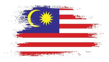 Abstract Malaysia grunge flag vector