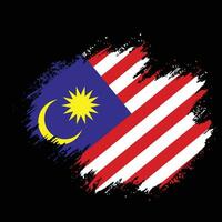 Malaysia grunge flag vector