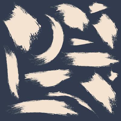 Hand drawn abstract paint wheat color brush stroke collection