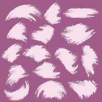 Modern brush stroke pink color background bundle vector