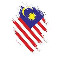 New Malaysia grunge flag design vector