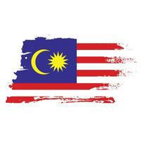 Faded Malaysia grunge flag vector