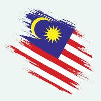 Hand paint professional abstract Malaysia flag vector