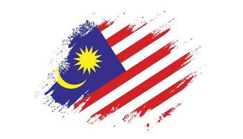 Texture effect Malaysia flag vector