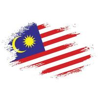 Grunge effect Malaysia flag design vector