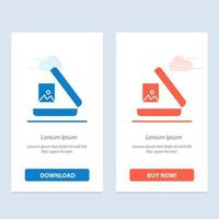 Image Gallery Picture  Blue and Red Download and Buy Now web Widget Card Template vector