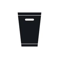 Trash can icon, simple style vector