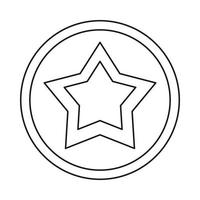 Star icon, outline style vector