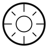 Backsight icon, simple style. vector