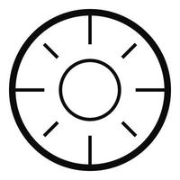 Backsight icon, simple style. vector