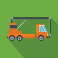 Car crane icon, flat style vector