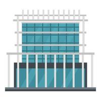 Construction of house icon, flat style vector