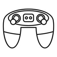 Video game controller icon, outline style vector