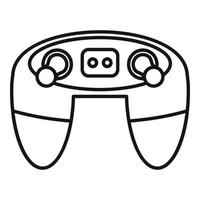 Video game controller icon, outline style vector