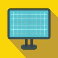 icono de monitor de computadora, estilo plano vector