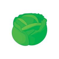 Cabbage icon in cartoon style vector