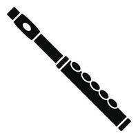 Flute icon, simple style vector