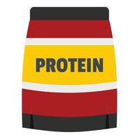 icono de paquete de proteínas, estilo plano. vector