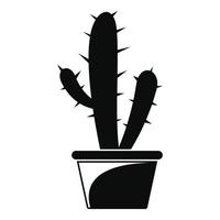 Cactus icon, simple style vector