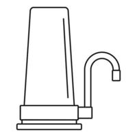 House filter tap icon, outline style vector