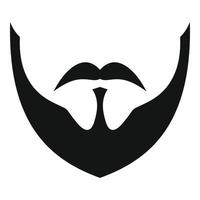 Person beard icon, simple style. vector