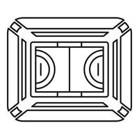 Top view sport field icon, outline style vector