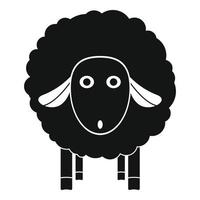wow icono de oveja, estilo simple vector