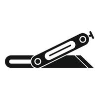 Metal angle knife icon, simple style vector