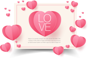 Liebe Valentinstag Crop-out-Design png